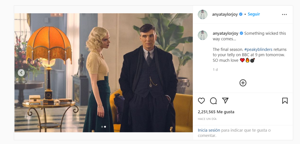 Anya Taylor-Joy pode estar na 6ª temporada de Peaky Blinders - Peaky  Blinders