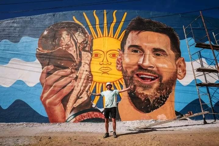 El Imponente Mural De Lionel Messi En Catamarca