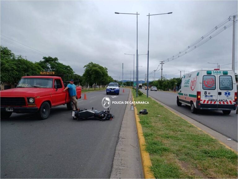 Un joven resultó lesionado en un siniestro vial