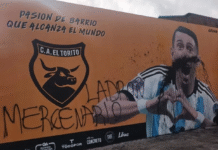 Vandalizaron un mural de Ángel Di María en Rosario tras el polémico título otorgado a Central