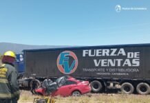 Revelan la identidad del automovilista que murió en el choque frontal en Valle Viejo