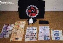 Detuvieron a un hombre con más de 100 gramos de cocaína y casi 500 mil pesos en un control caminero en La Paz