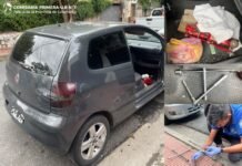 Intentó robar una rueda y fue detenido: secuestran un auto y herramientas en pleno centro