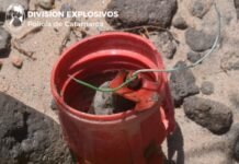 En Santa María detonaron cargas de propulsión sísmica de forma cilíndrica y un detonador eléctrico