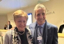 Caputo se reunió con la titular del FMI en Davos, en la antesala de la revisión del acuerdo