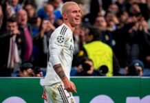 Franco Mastantuono brilló en el Bernabéu y marcó su primer gol en la Champions