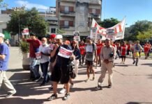 Ariel López acompañó la marcha de jubilados y rechazó la reforma laboral