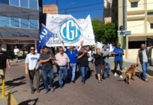 Gladys Moro participó de la marcha y cuestionó a las patronales por la reforma laboral
