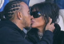 Lewis Hamilton y Kim Kardashian confirmaron su romance en el Super Bowl