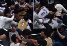 Escándalo en la NBA: una pelea entre Wizards y Thunder terminó con cuatro expulsados