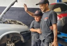 Con solo 10 años, es fanático de la mecánica automotriz y ya está construyendo su futuro auto
