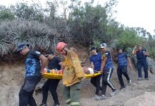 Rescataron a una turista lesionada en el Cerro de la Virgen de Belén