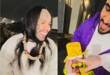 Polémica tras la liberación de 6ix9ine: exhibió un juguete firmado por Maduro al salir del penal