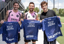 Franco Colapinto cumplió un sueño: conoció a Lionel Messi antes del GP de Miami