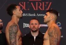 Braian Suárez busca dar el golpe decisivo ante Ben Whittaker en Liverpool