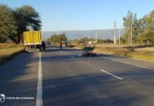 Tragedia vial en El Pantanillo: un motociclista murió tras chocar con un camión