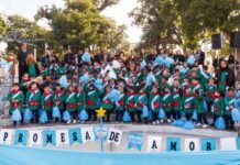 Más de 150 niños y niñas de salas de 5 años realizaron su promesa de amor a la Bandera