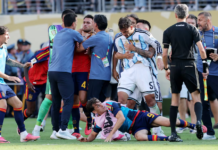 Lo que la transmisión oficial no mostró: la brutal pelea de Paredes y Gavi tras el final del partido