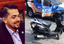 El abogado Nahuel Filipin sufrió lesiones tras chocar con su motocicleta contra un árbol