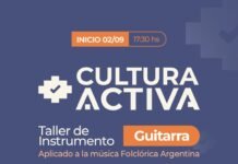 Vicegobernación lanza Cultura Activa y ya se encuentran abiertas las inscripciones para el Taller de Guitarra