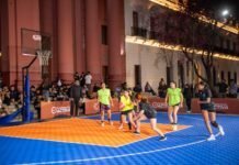 El básquet 3×3 y el freestyle convocaron a jóvenes y familias en la Plaza 25 de Mayo