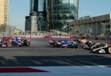 Colapinto abandonó en Bakú tras chocar a Gasly y Russell ganó el Gran Premio