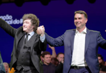 Javier Milei felicitó a Flávio Bolsonaro por los resultados en Brasil: “Histórica elección ante el comunista de Lula”